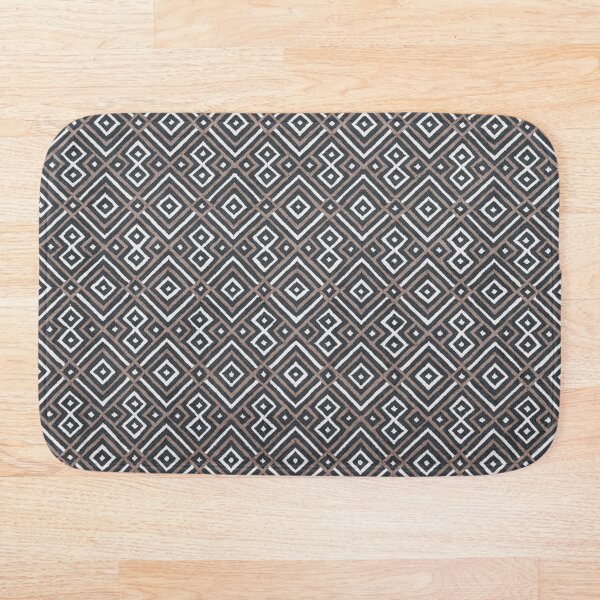 Geometric Boho Oriental North African Moroccan Style Bath Mat