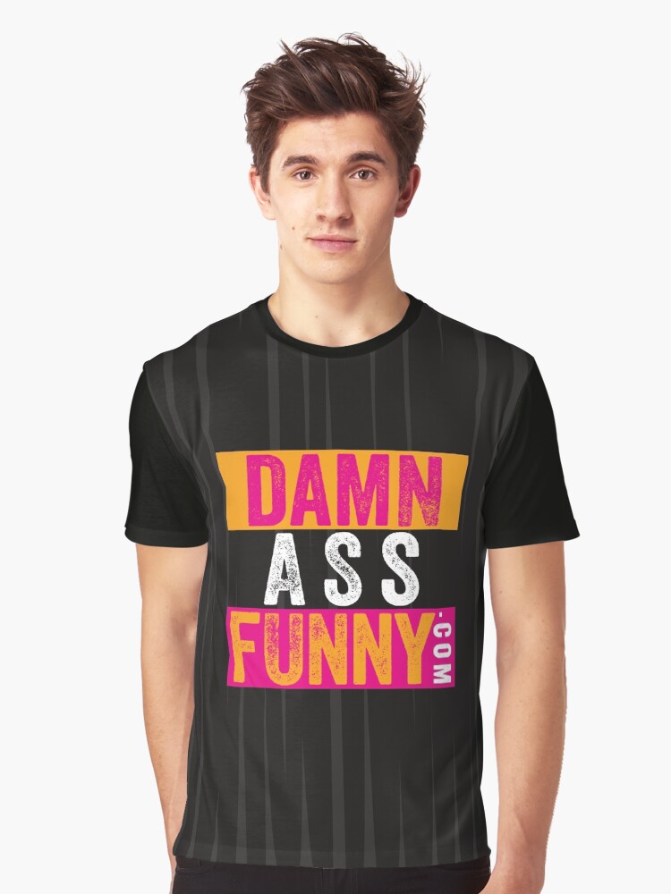 Thumbnail 1 of 5, Graphic T-Shirt, Damn Ass Funny - Black Slash designed and sold by DamnAssFunny.