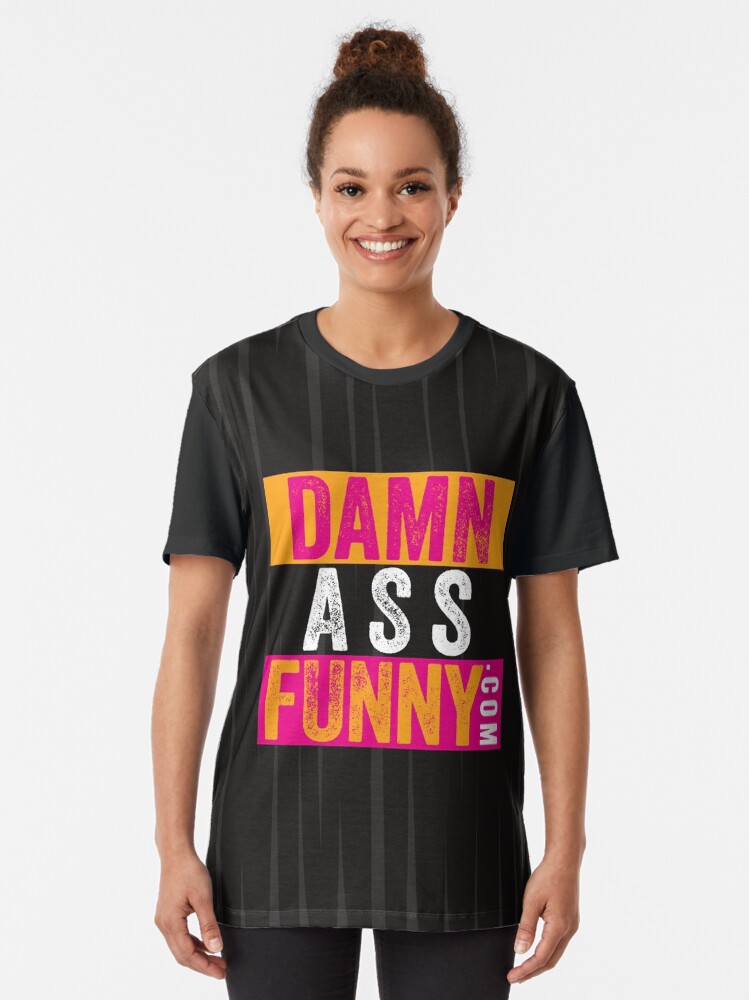 Thumbnail 2 of 5, Graphic T-Shirt, Damn Ass Funny - Black Slash designed and sold by DamnAssFunny.