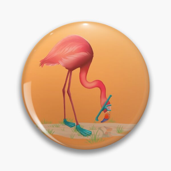 Item preview, Scuba flamingo designed and sold by ArtbyLaurenL.