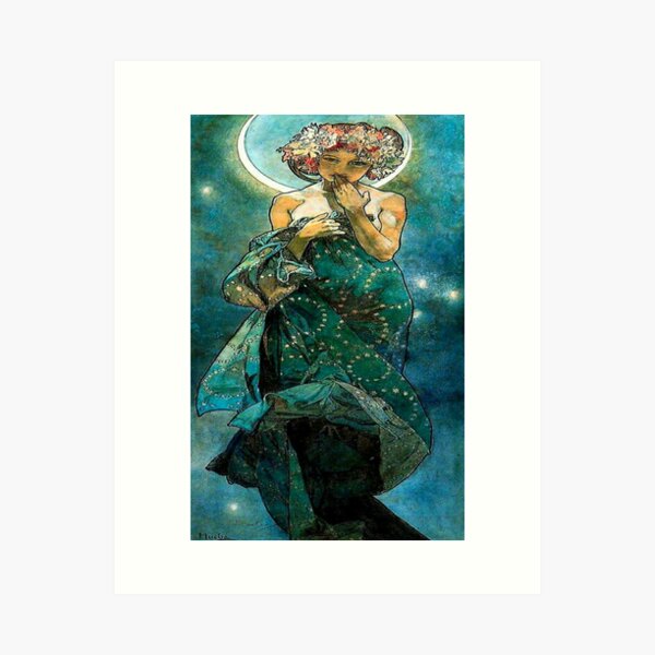 Aperçu de l'œuvre Alphonse mucha - clair de lune créée et vendue par Vivanne-art.