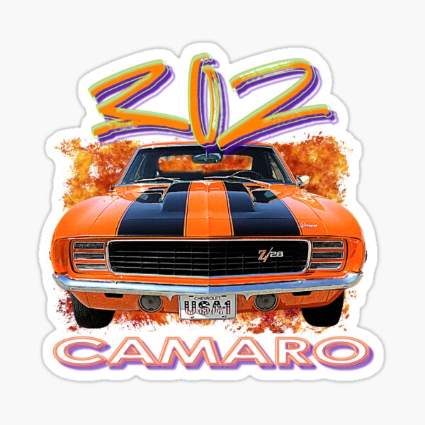 302 Chevy Camaro Z28 Art Sticker
