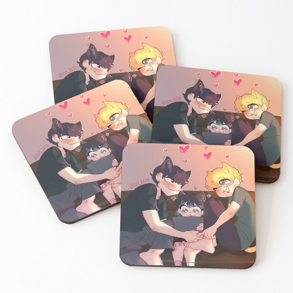 Item preview, Yoonmin chilling on the couch with their daughter (cat parent au) designed and sold by Beatrixyarritu.