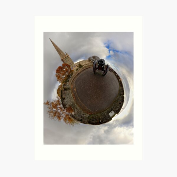 St Columb's Cathedral from Derry's Walls at Church Bastion, Derry Art Print
