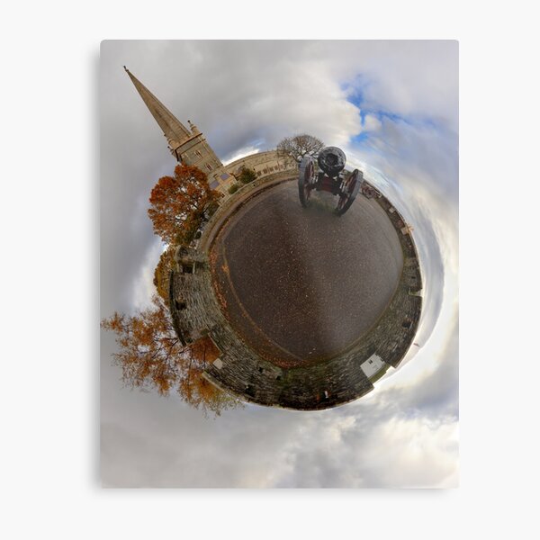 St Columb's Cathedral from Derry's Walls at Church Bastion, Derry Metal Print
