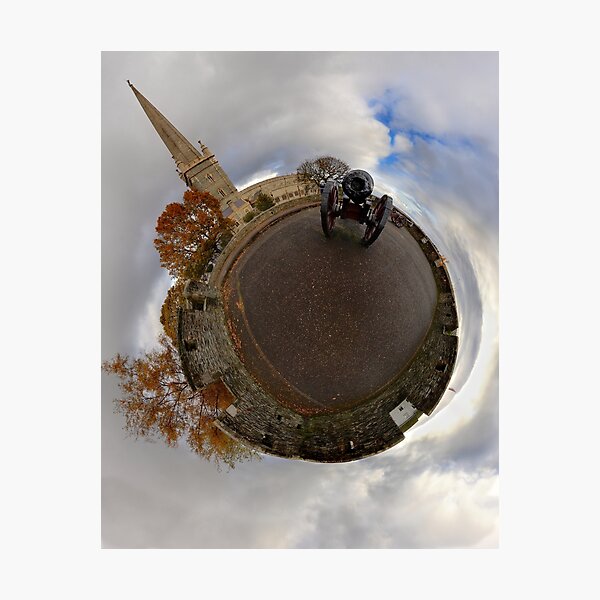St Columb's Cathedral from Derry's Walls at Church Bastion, Derry Photographic Print