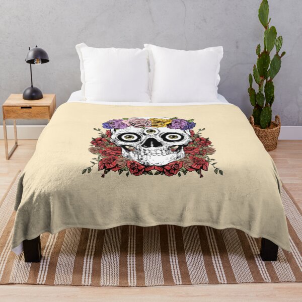 Item preview, Three-Eyed Skull with Flowers designed and sold by SukaSukaSukaTee.