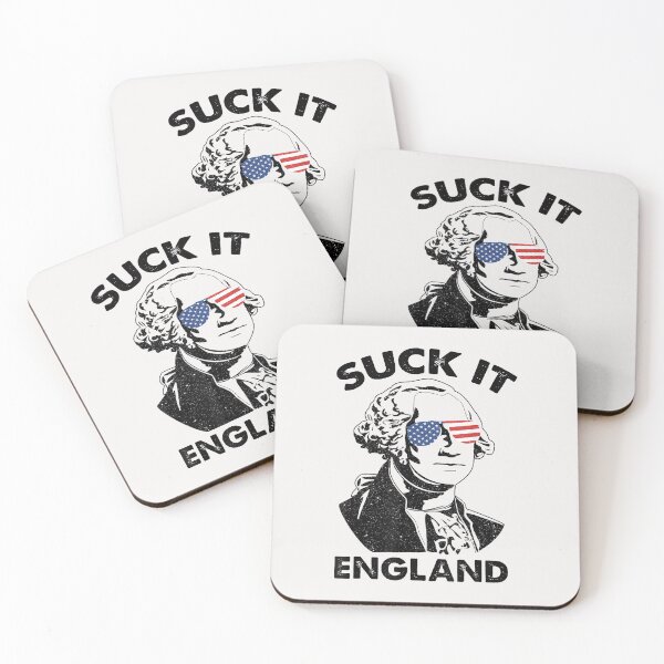 Item preview, Suck It England Washington 4th of July USA Flag Sunglasses T-Shirt designed and sold by Busan-Benfica.