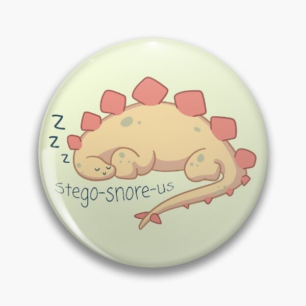 Artikelvorschau, Stego-Snore-us - Dinosaurier-Grafik und Text-Wortspiel - Sand/Rote Farbe entworfen und verkauft von HJacka.