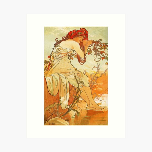 Aperçu de l'œuvre Alphonse Mucha - art créée et vendue par Vivanne-art.