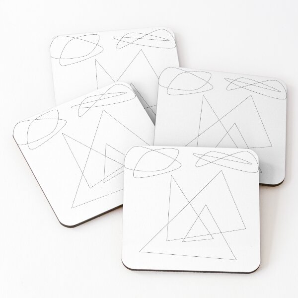Item preview, Geometric Line Art Mountains and Clouds designed and sold by DeannesStore.