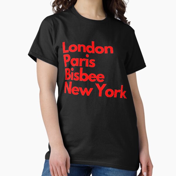 Aperçu de l'œuvre Bisbee - Chemise Londres Paris New York créée et vendue par ArizonaCactus.