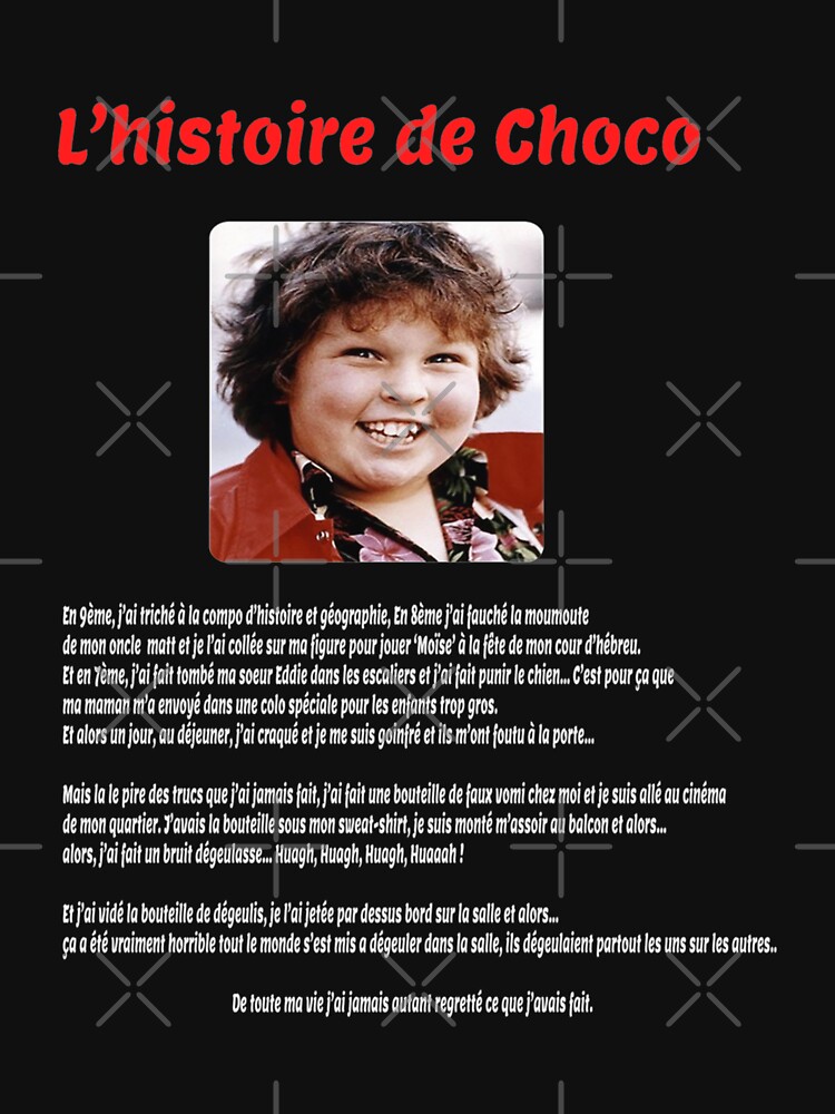 The story of Choco from Goonies comedy movie