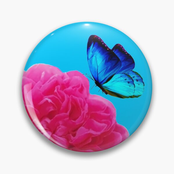 Item preview, Pink Peony roses with sky blue background are the most beautiful flower in the world designed and sold by SueKnox.