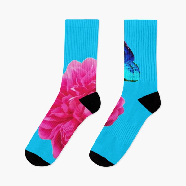 Item preview, Pink Peony roses with sky blue background are the most beautiful flower in the world designed and sold by SueKnox.