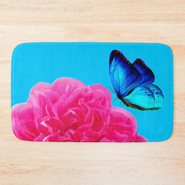 Item preview, Pink Peony roses with sky blue background are the most beautiful flower in the world designed and sold by SueKnox.