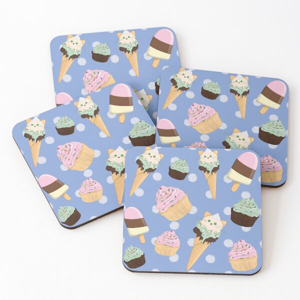 Item preview, Ice cream and Cupcakes in Cerulean Blue designed and sold by nintendolover13.