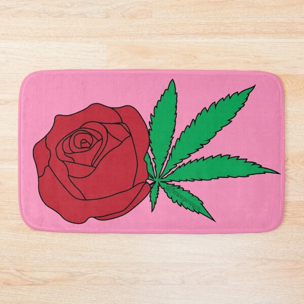 Item preview, Red Rose with Hemp Leaf / Pot leaf designed and sold by FlowaPowaCo.