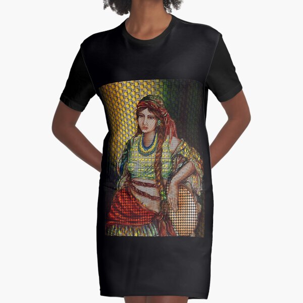 Arab Bedouin Woman Graphic T-Shirt Dress