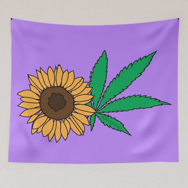 Item preview, Sunflower with Hemp Leaf / Pot leaf designed and sold by FlowaPowaCo.