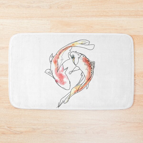 Item preview, Koi Fish. Watercolor Japanese Art. Yin Yang Koi Fish. designed and sold by OneLineArt.