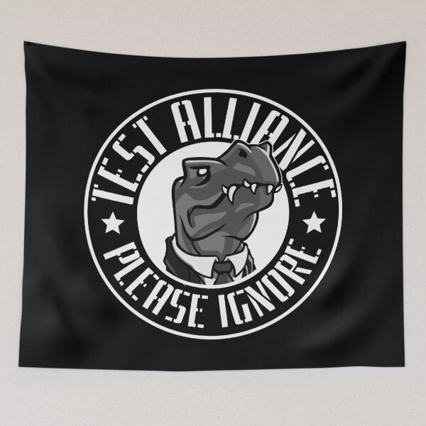 Item preview, Test Alliance Please Ignore Middle Management Dino Circle in White designed and sold by namahanna.