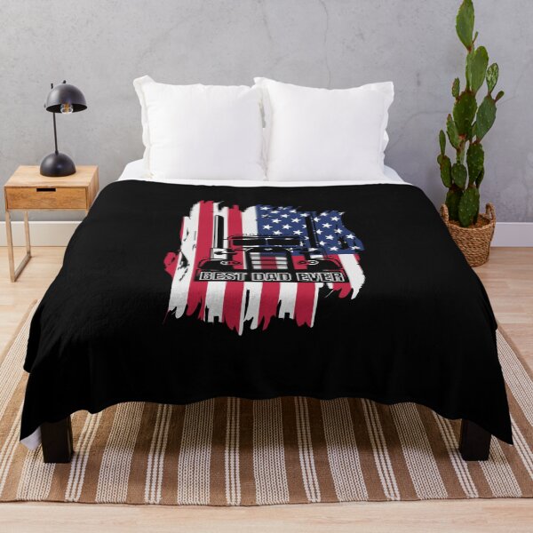 Item preview, USA Best Dad Ever American Flag Trucker designed and sold by CarantinedChaos.