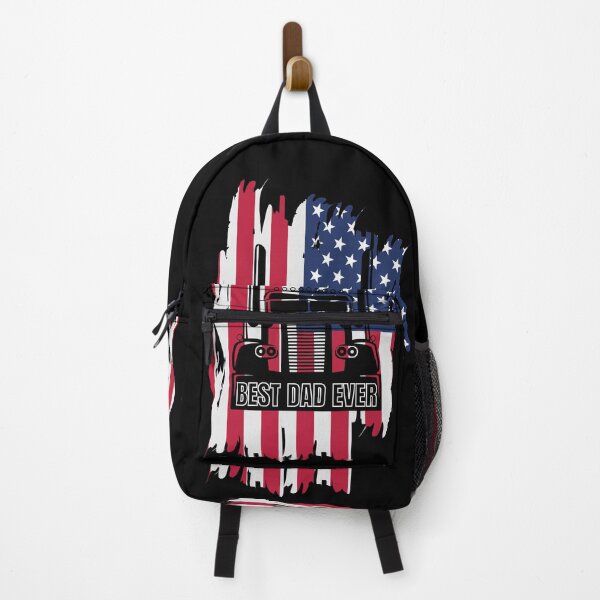 Item preview, USA Best Dad Ever American Flag Trucker designed and sold by CarantinedChaos.
