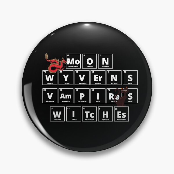 Item preview, Moon Wyverns Vampires Witches In Periodic Table Elements designed and sold by Crafty-Mornings.