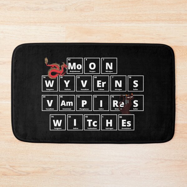 Item preview, Moon Wyverns Vampires Witches In Periodic Table Elements designed and sold by Crafty-Mornings.