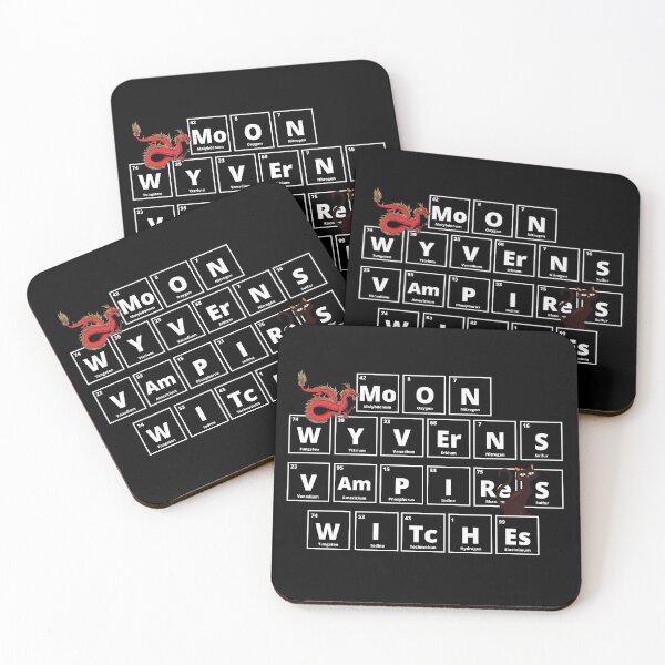 Item preview, Moon Wyverns Vampires Witches In Periodic Table Elements designed and sold by Crafty-Mornings.