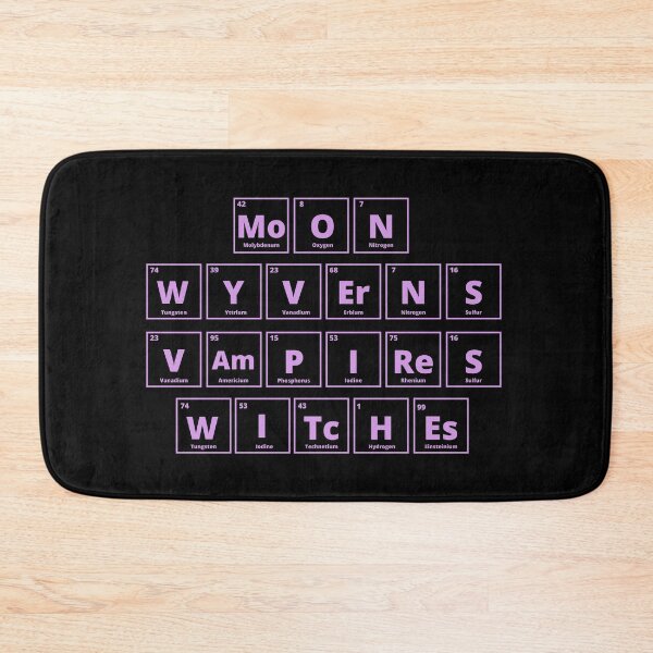 Item preview, Moon Wyverns Vampires Witches In Periodic Table Elements Purple Color designed and sold by Crafty-Mornings.