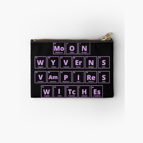 Item preview, Moon Wyverns Vampires Witches In Periodic Table Elements Purple Color designed and sold by Crafty-Mornings.
