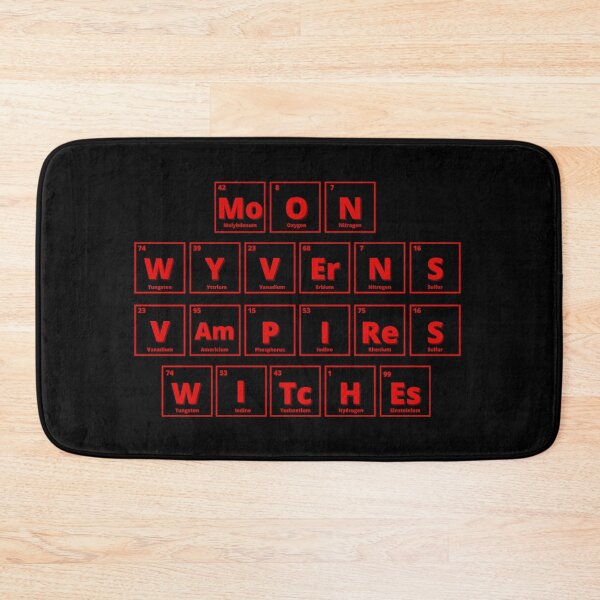 Item preview, Moon Wyverns Vampires Witches In Periodic Table Elements designed and sold by Crafty-Mornings.