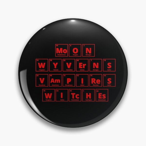 Item preview, Moon Wyverns Vampires Witches In Periodic Table Elements designed and sold by Crafty-Mornings.