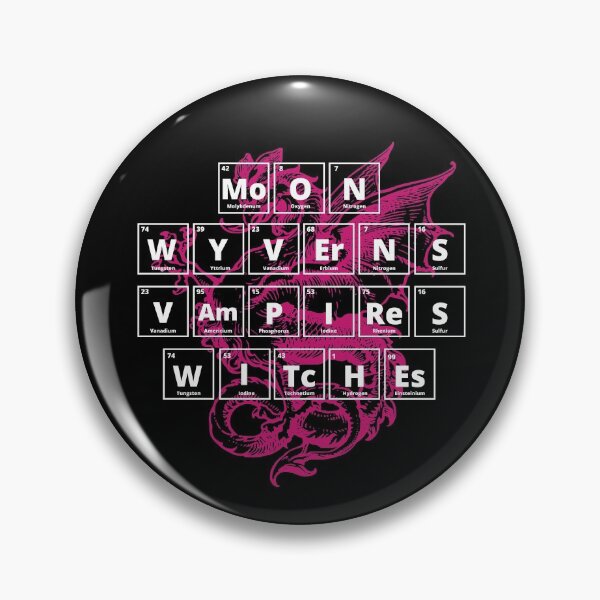 Item preview, Moon Wyverns Vampires Witches In Periodic Table Elements designed and sold by Crafty-Mornings.