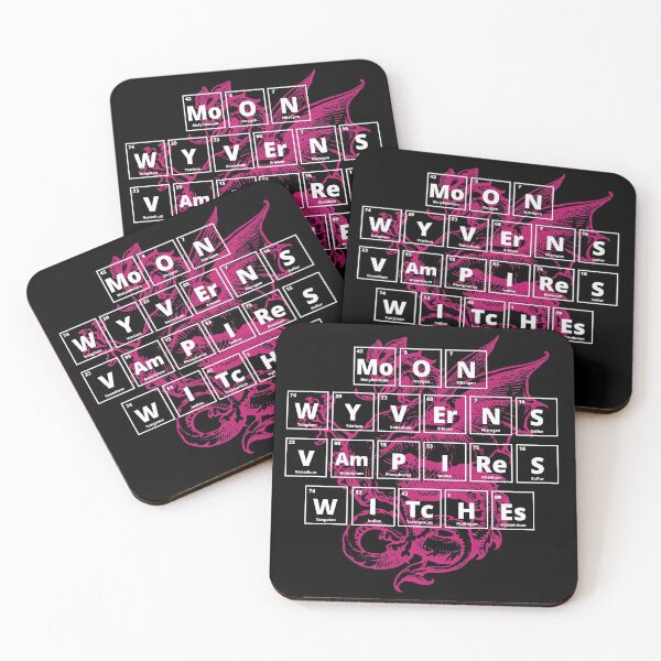 Item preview, Moon Wyverns Vampires Witches In Periodic Table Elements designed and sold by Crafty-Mornings.