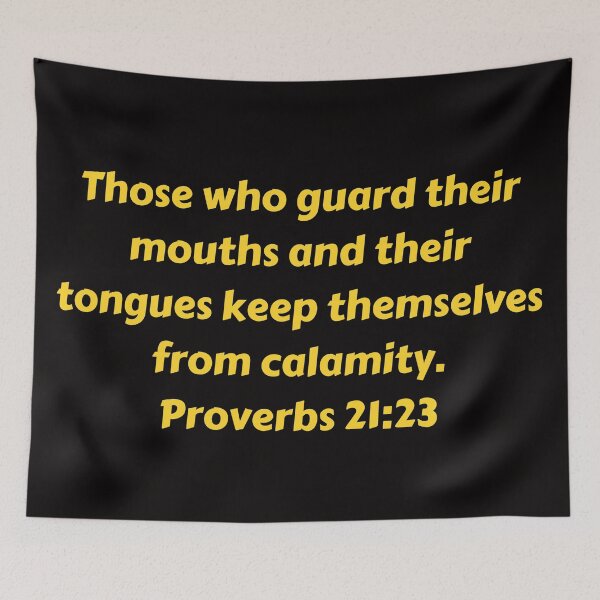 Item preview, Bible Verse Proverbs 21:23 designed and sold by Prayingwarrior.