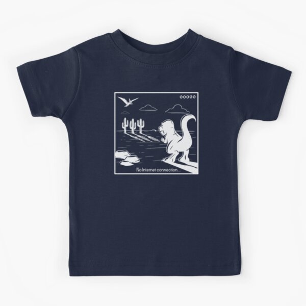 Offline Chrome T-Rex Game Kids T-Shirt for Sale by NikkiMouse82