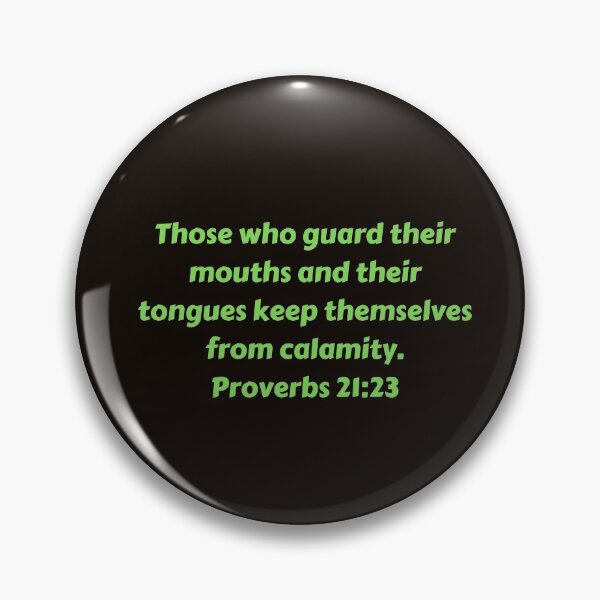 Item preview, Bible Verse Proverbs 21:23 designed and sold by Prayingwarrior.