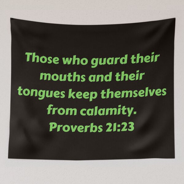 Item preview, Bible Verse Proverbs 21:23 designed and sold by Prayingwarrior.