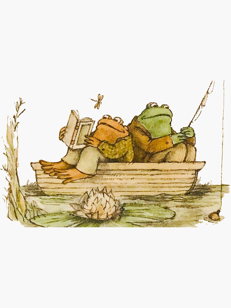 Frog and Toad Fishing | Sticker