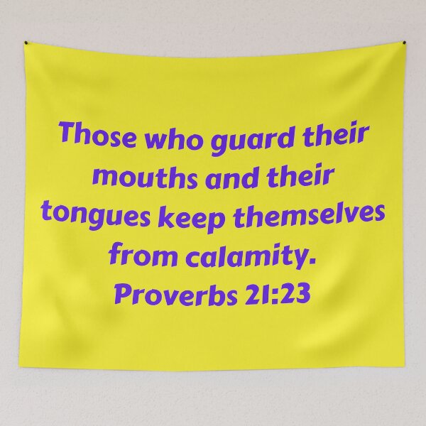 Item preview, Bible Verse Proverbs 21:23 designed and sold by Prayingwarrior.