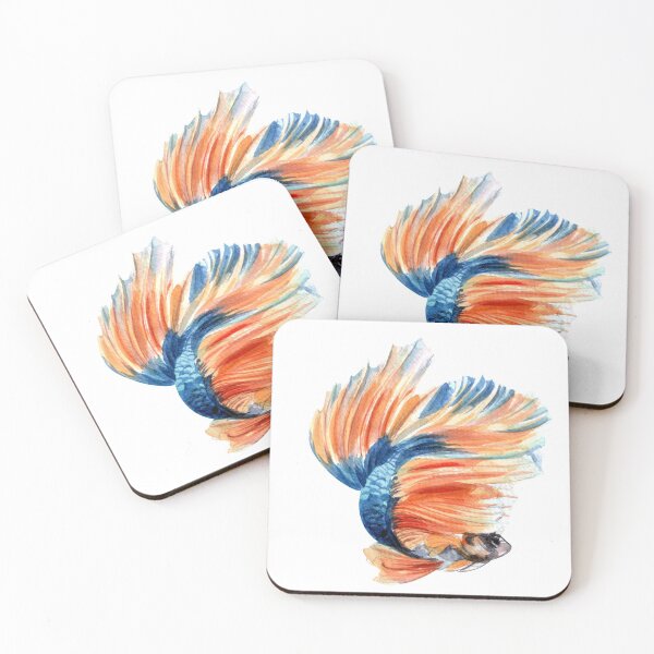 Item preview, ฺBetta fish watercolor designed and sold by WatercolorEPS.