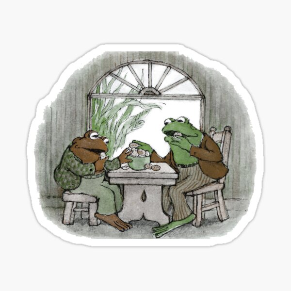 Frog and Toad Eating Sticker