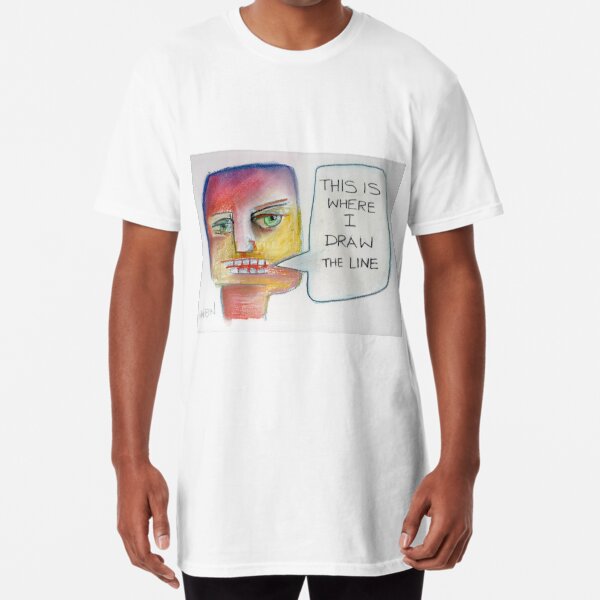 Art Bytes Back This Where I Draw the Line Long T-Shirt