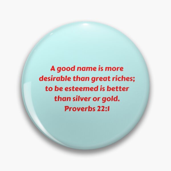 Artikelvorschau, Bible Verse Proverbs 22:1 entworfen und verkauft von Prayingwarrior.