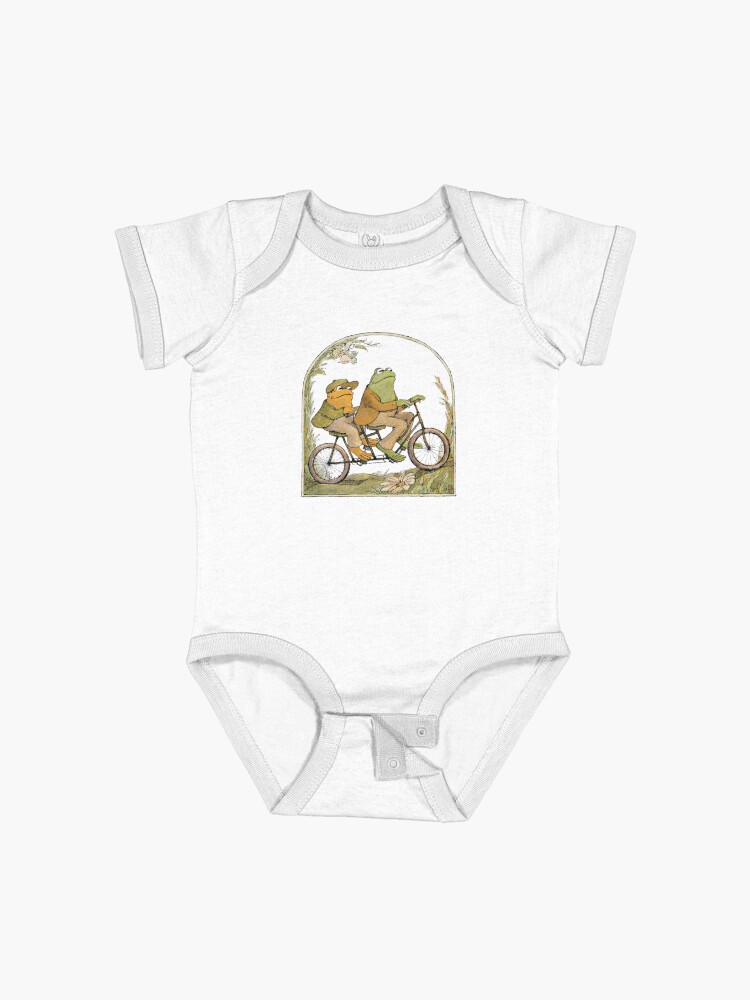 Thumbnail 1 of 2, Baby One-Piece, Frog and Toad Biking designed and sold by haychis.