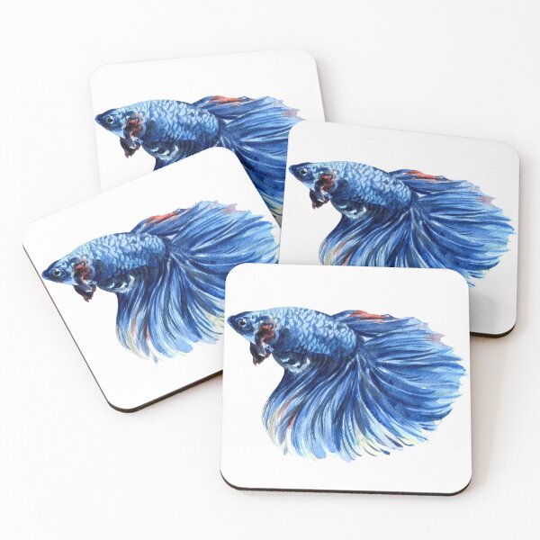 Item preview, Bฺlue Betta fish watercolor designed and sold by WatercolorEPS.
