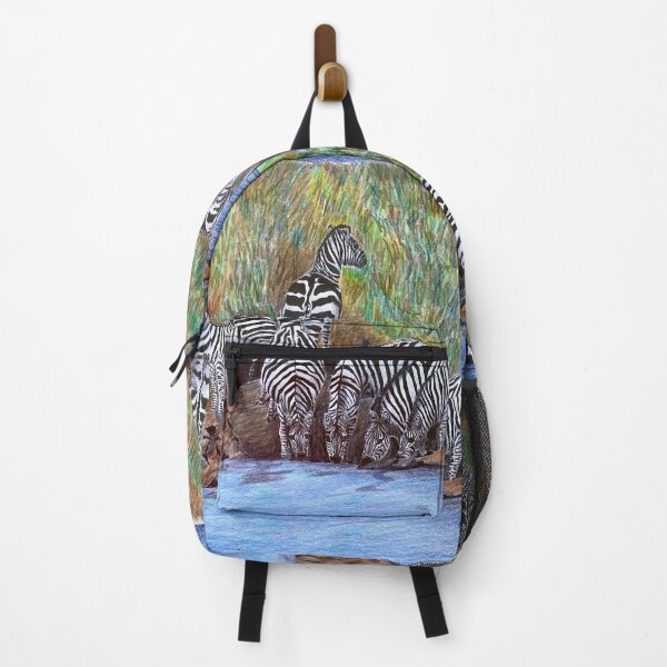Item preview, ZEBRAS WATER POND designed and sold by kazartsy.